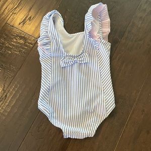 Ruffle Butts seersucker swim suit - 2T